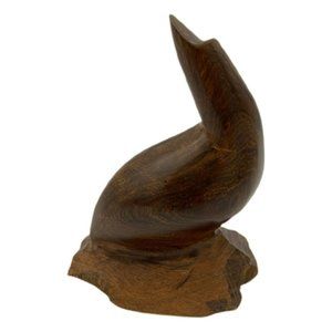Ironwood Sea Lion Seal Figurine Ocean Wildlife Figurine 5” Hardwood Carving
